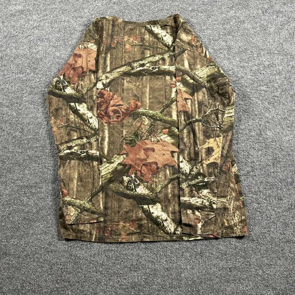 Mossy Oak shirt Womens XL Brown Camo Breakup Infinity Long Sleeve Outdoor Top